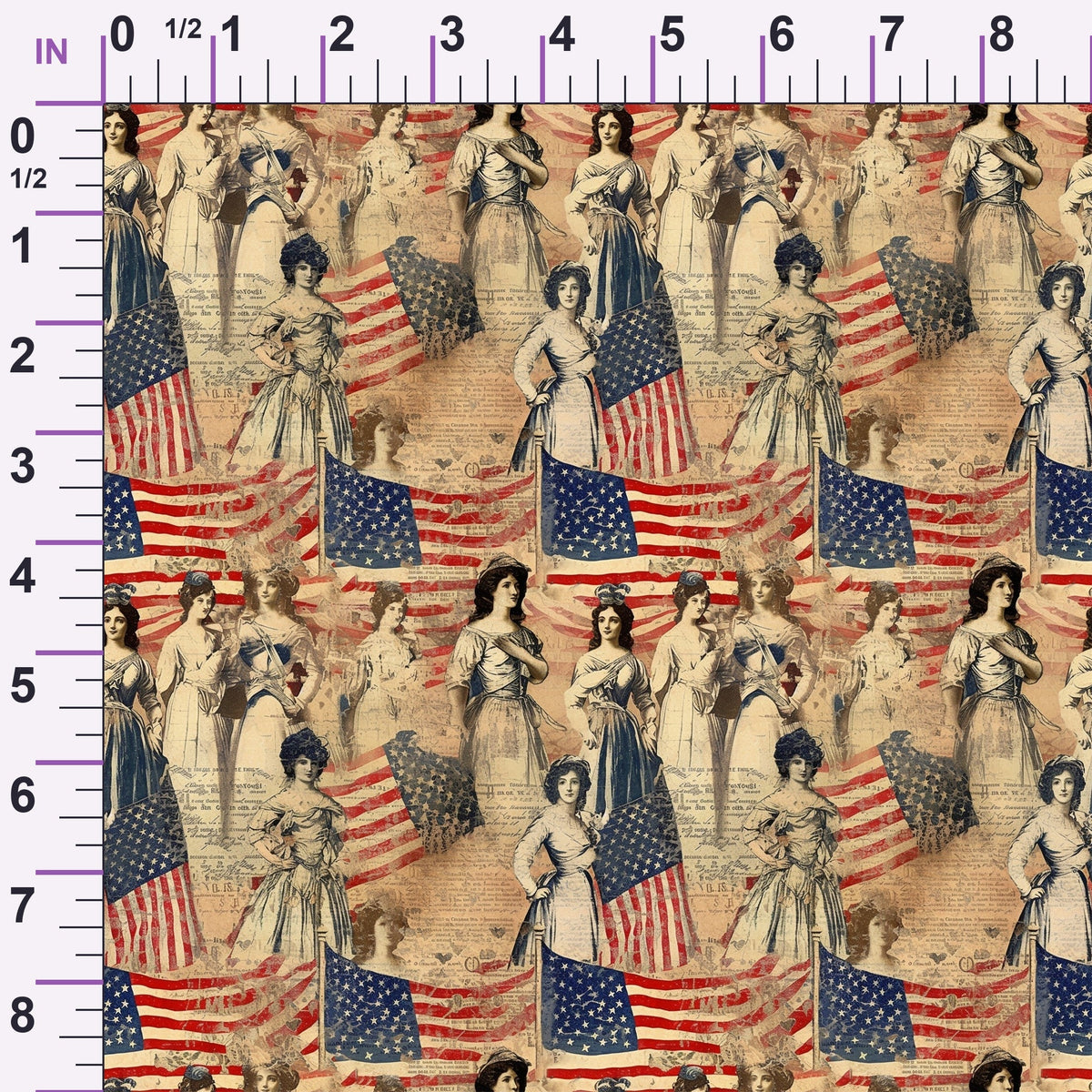 Liberty Gazette Pattern 6 Minky Fabric