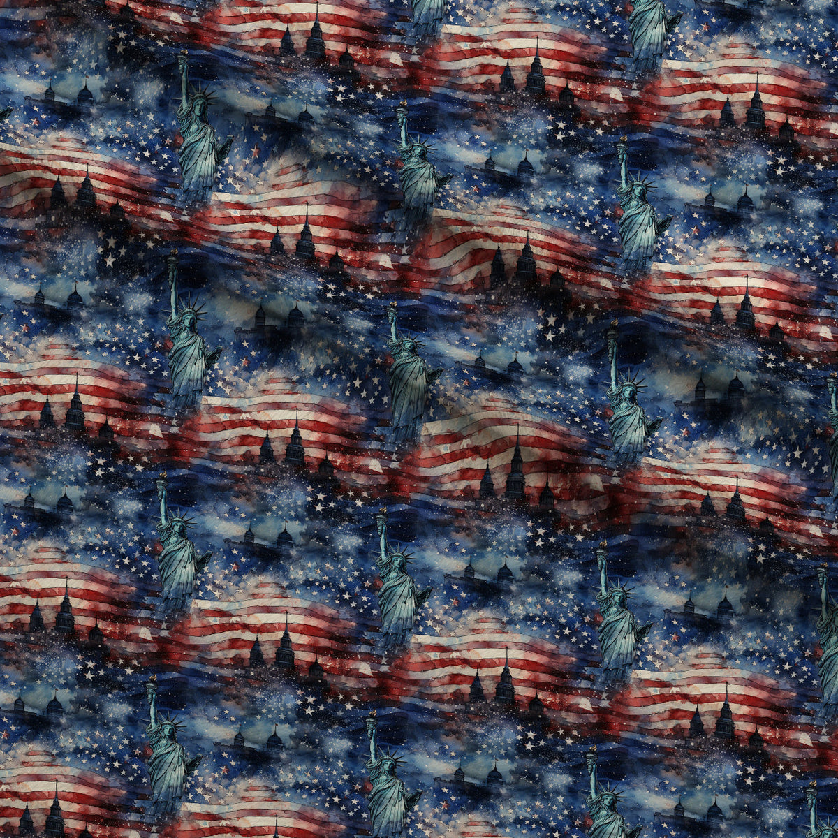 Liberty Skies Pattern 1 Minky Fabric