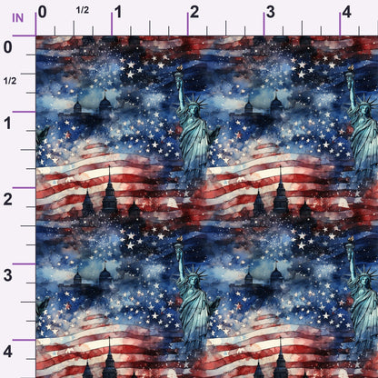 Liberty Skies Pattern 1 Minky Fabric