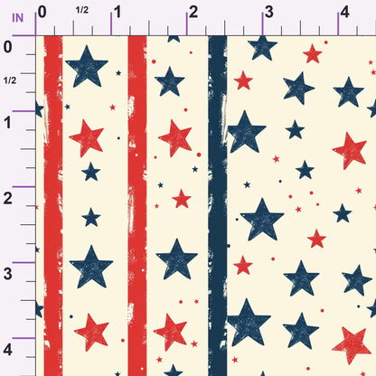 Liberty Stars Pattern 1 Minky Fabric