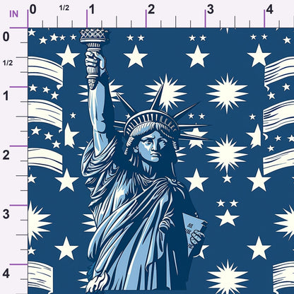 Liberty Stars Pattern 10 Minky Fabric