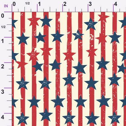 Liberty Stars Pattern 3 Minky Fabric
