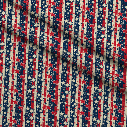 Liberty Stars Pattern 4 Minky Fabric