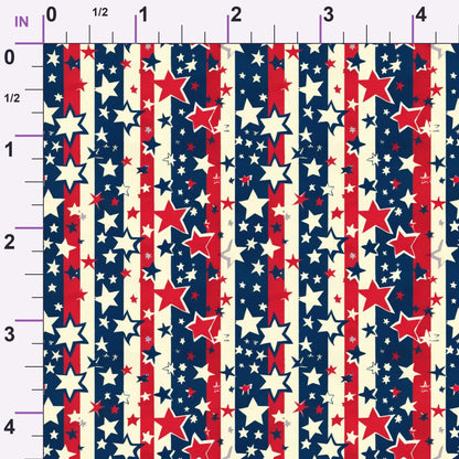 Liberty Stars Pattern 4 Minky Fabric