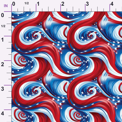 Liberty Waves Pattern 10 Minky Fabric