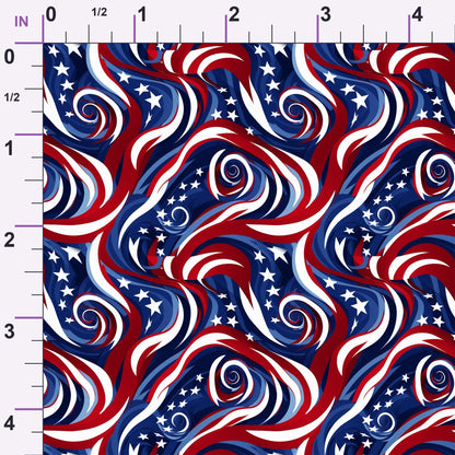 Liberty Waves Pattern 7 Minky Fabric