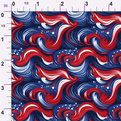 Liberty Waves Pattern 8 Minky Fabric