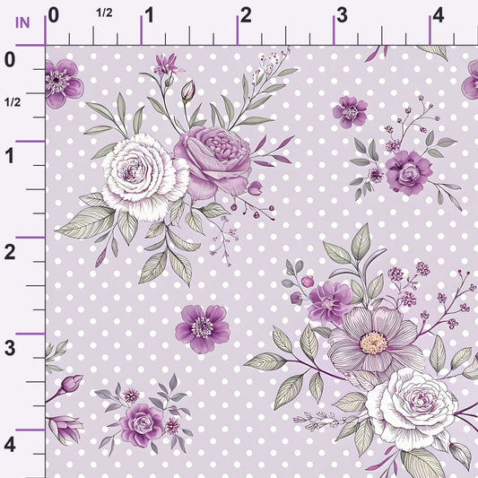 Lilac Ribbon Trellis Pattern 1 Minky Fabric