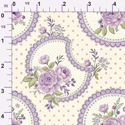 Lilac Ribbon Trellis Pattern 10 Minky Fabric
