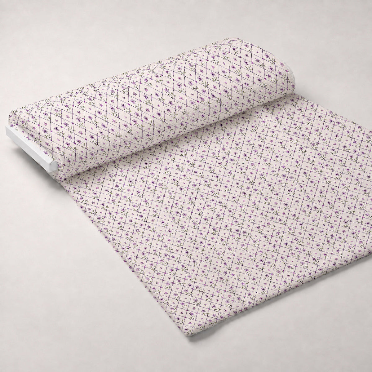 Lilac Ribbon Trellis Pattern 11 Minky Fabric