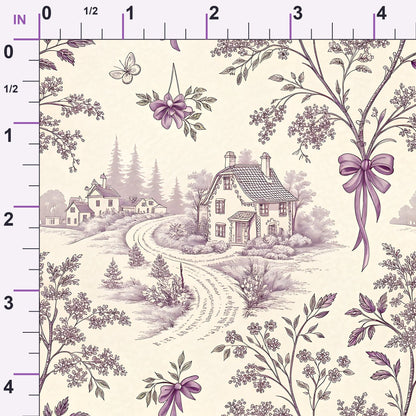 Lilac Ribbon Trellis Pattern 16 Minky Fabric