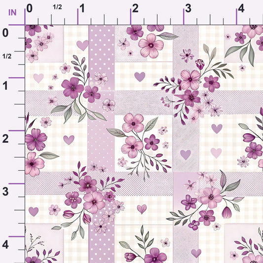 Lilac Ribbon Trellis Pattern 18 Minky Fabric