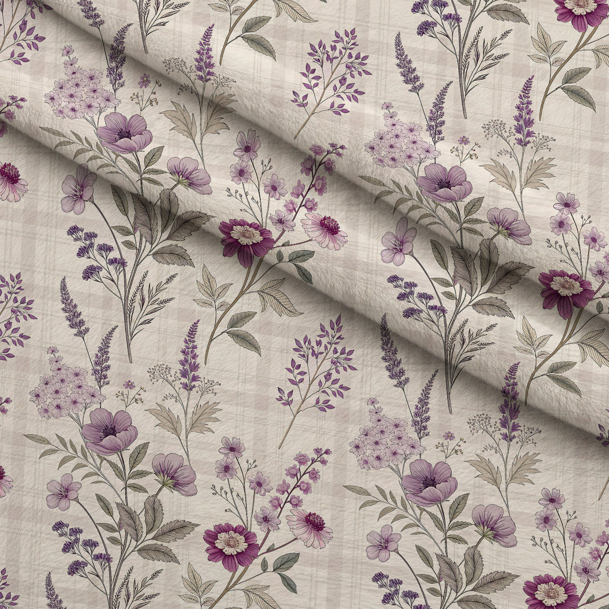 Lilac Ribbon Trellis Pattern 2 Minky Fabric