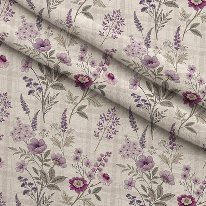 Lilac Ribbon Trellis Pattern 2 Minky Fabric