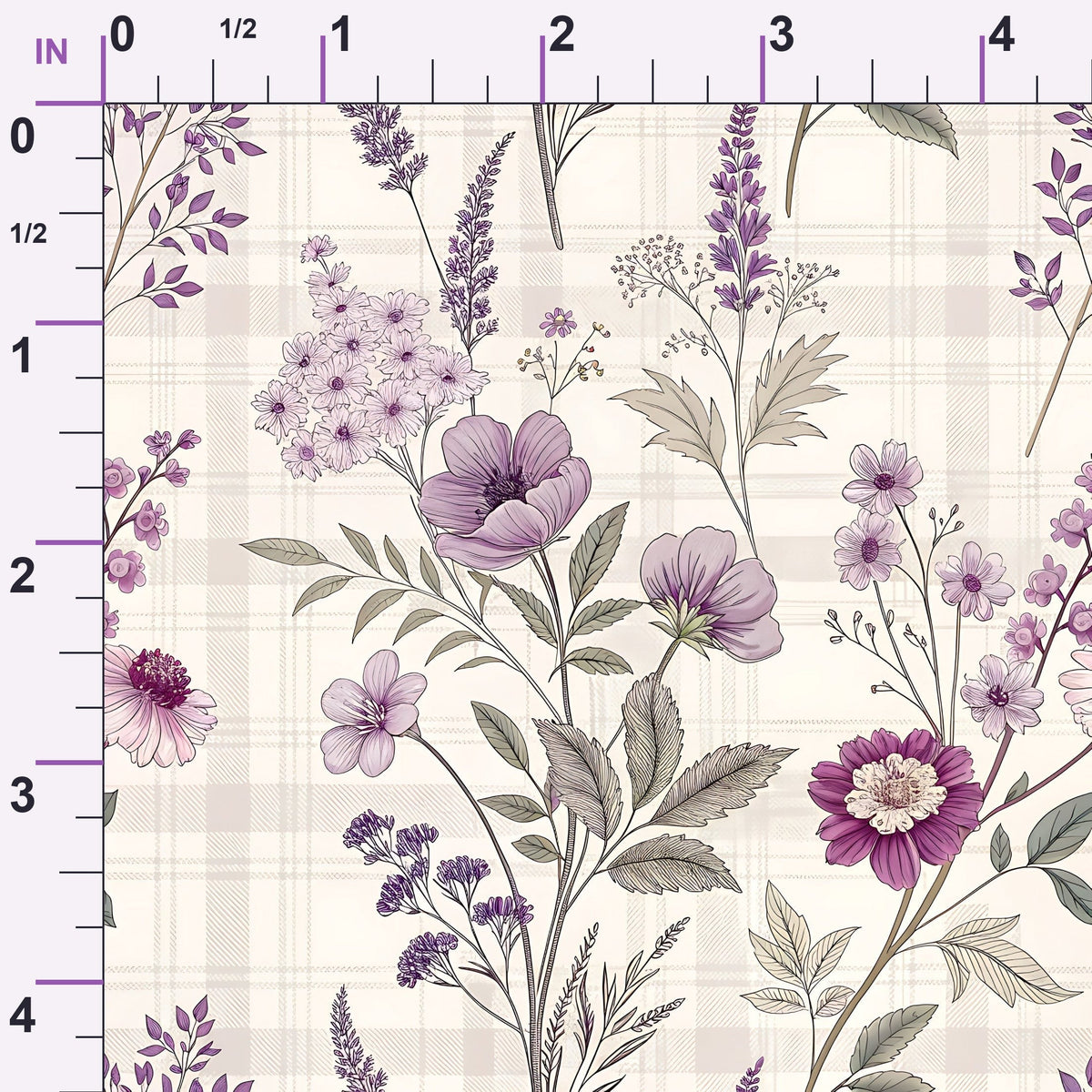 Lilac Ribbon Trellis Pattern 2 Minky Fabric
