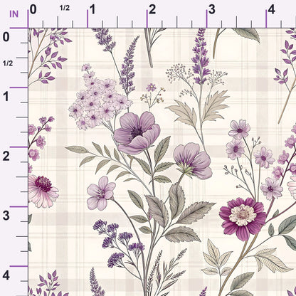 Lilac Ribbon Trellis Pattern 2 Minky Fabric