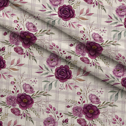 Lilac Ribbon Trellis Pattern 21 Minky Fabric