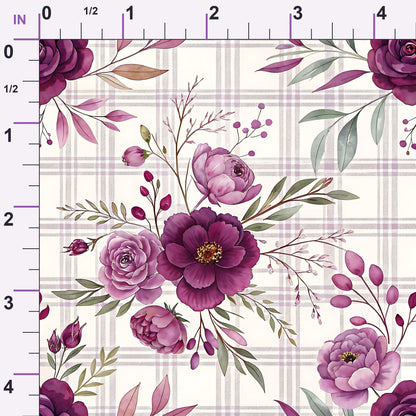 Lilac Ribbon Trellis Pattern 21 Minky Fabric