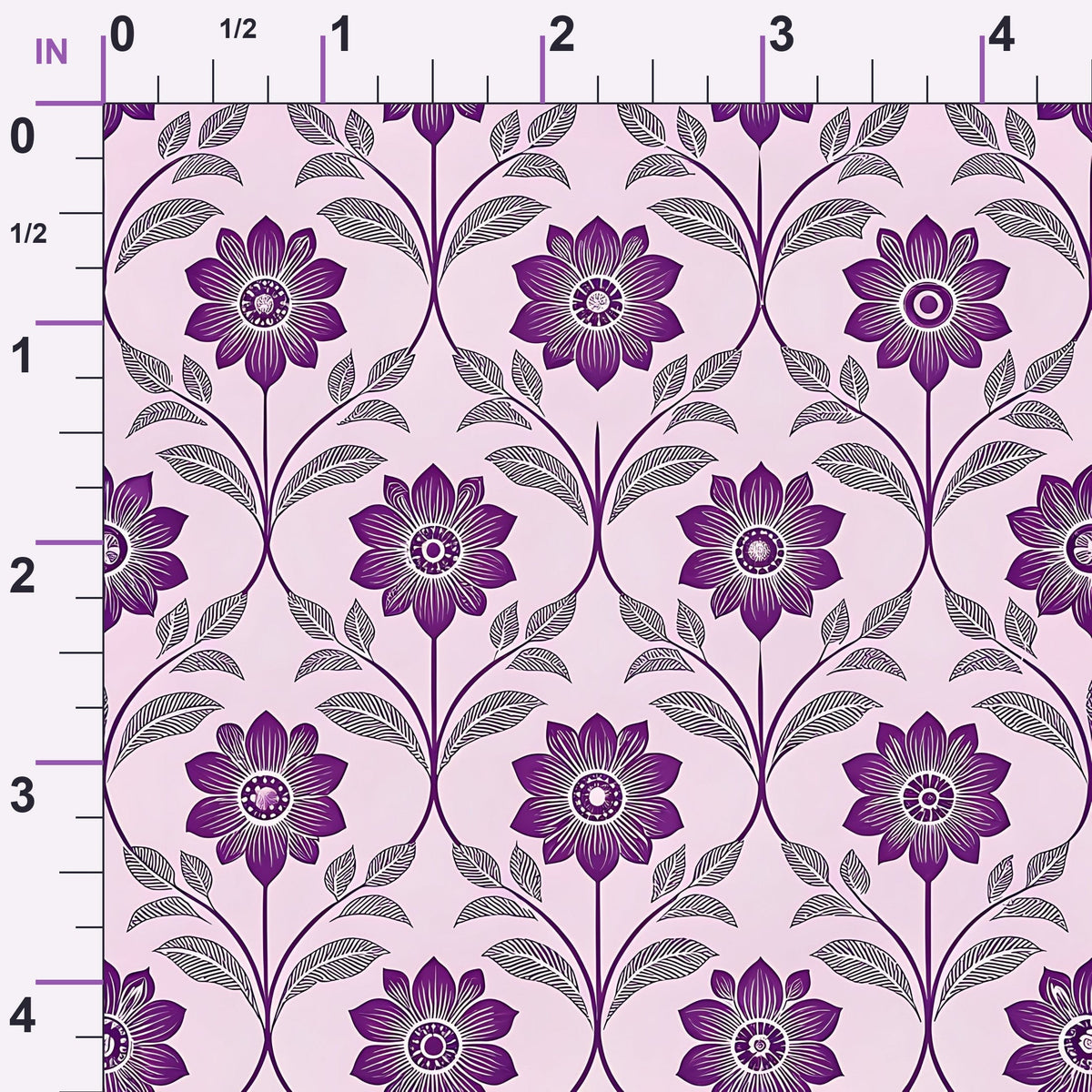 Lilac Ribbon Trellis Pattern 22 Minky Fabric