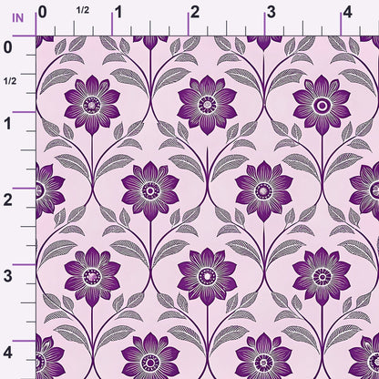 Lilac Ribbon Trellis Pattern 22 Minky Fabric