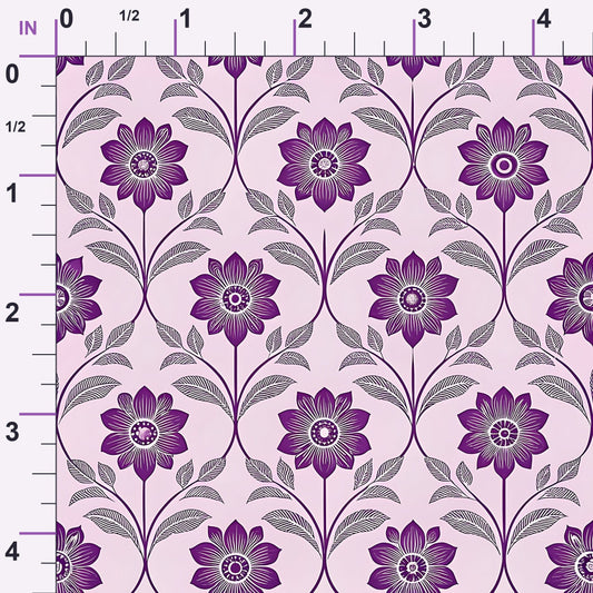 Lilac Ribbon Trellis Pattern 22 Minky Fabric