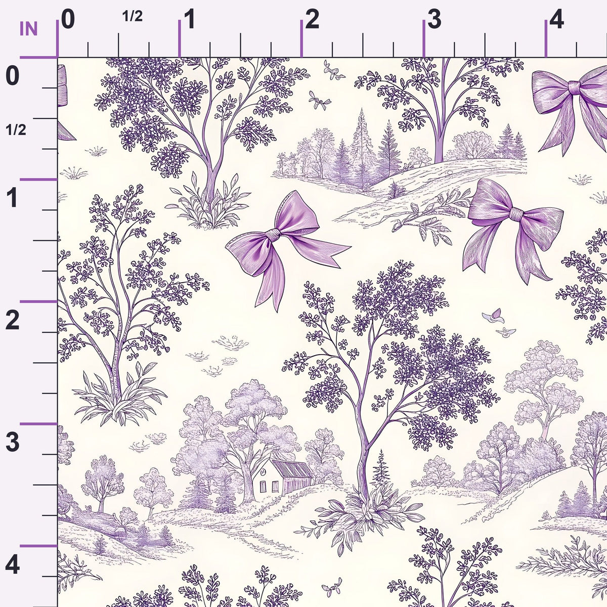 Lilac Ribbon Trellis Pattern 4 Minky Fabric