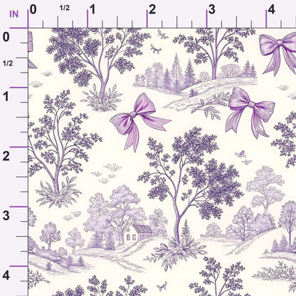 Lilac Ribbon Trellis Pattern 4 Minky Fabric