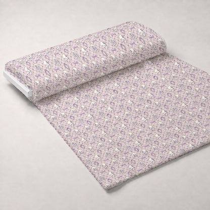 Lilac Ribbon Trellis Pattern 5 Minky Fabric