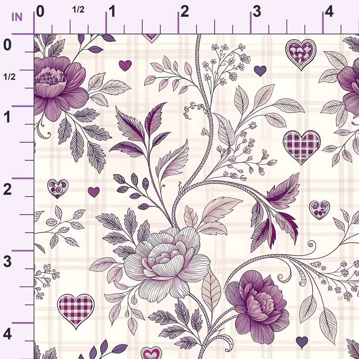 Lilac Ribbon Trellis Pattern 7 Minky Fabric