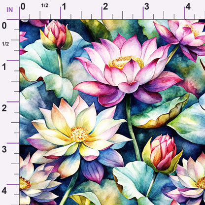 Lily Pond Serenity Pattern 11 Minky Fabric