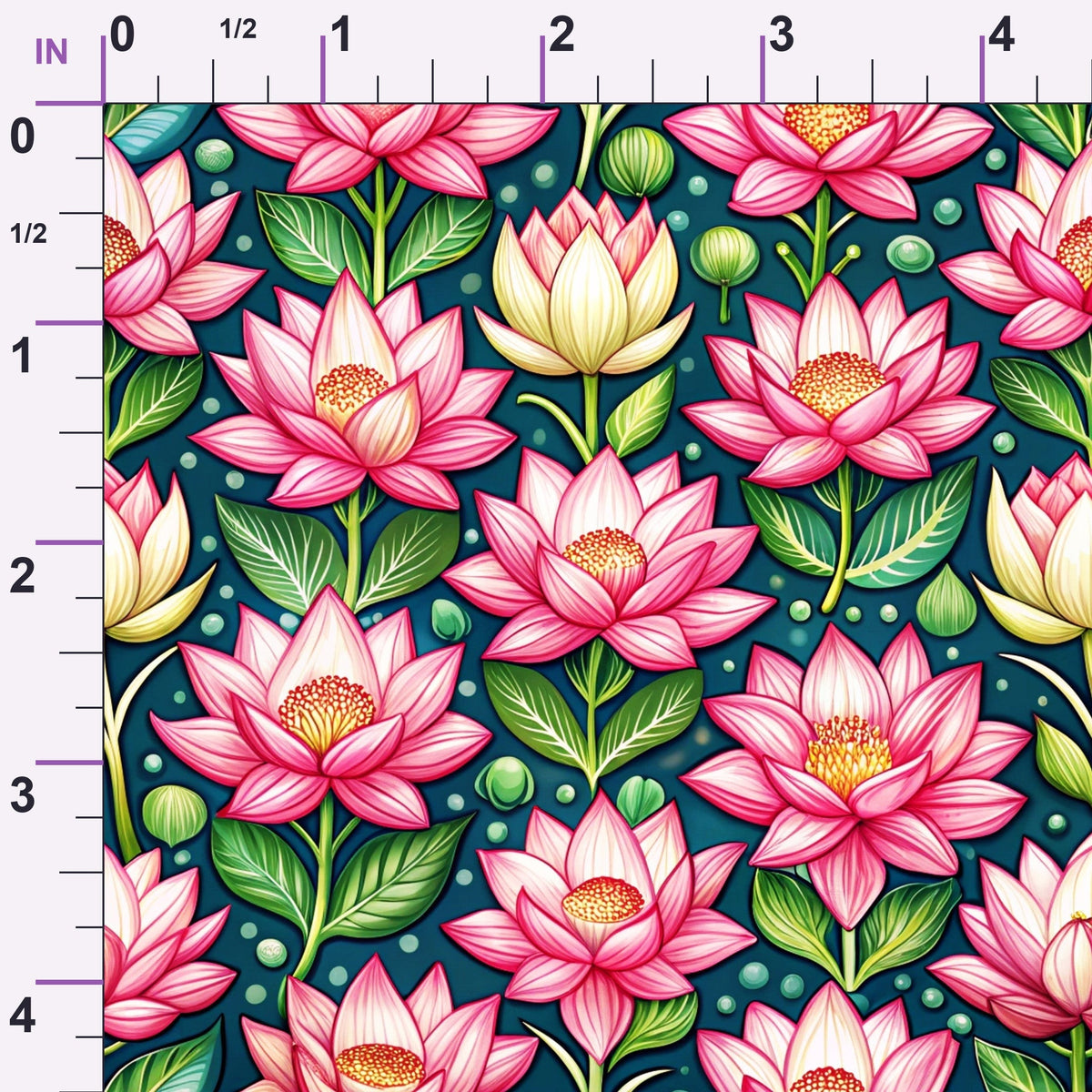 Lily Pond Serenity Pattern 2 Minky Fabric