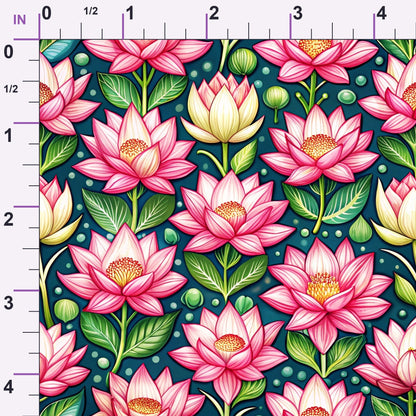 Lily Pond Serenity Pattern 2 Minky Fabric