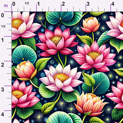 Lily Pond Serenity Pattern 3 Minky Fabric