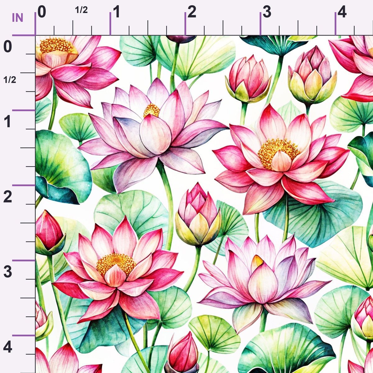 Lily Pond Serenity Pattern 5 Minky Fabric