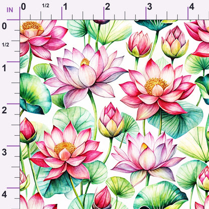Lily Pond Serenity Pattern 5 Minky Fabric