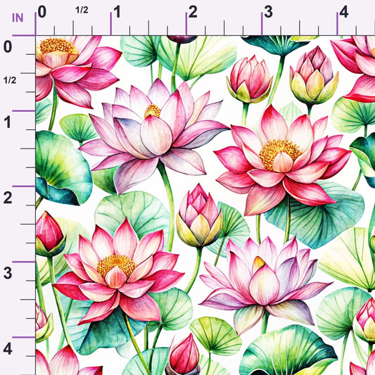 Lily Pond Serenity Pattern 5 Minky Fabric