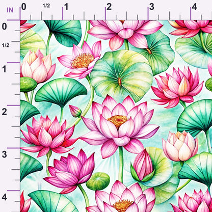 Lily Pond Serenity Pattern 6 Minky Fabric