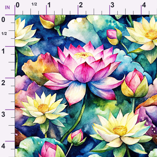 Lily Pond Serenity Pattern 8 Minky Fabric