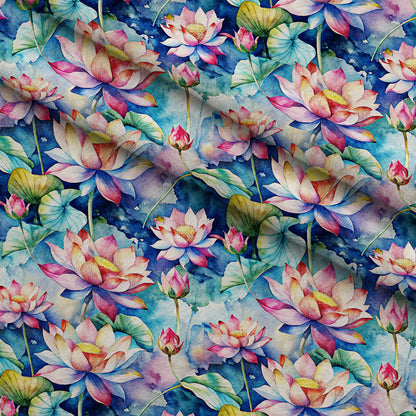 Lily Pond Serenity Pattern 9 Minky Fabric