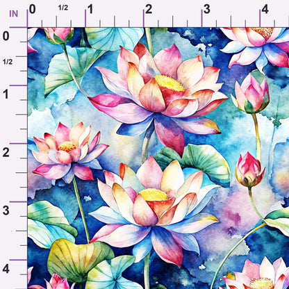Lily Pond Serenity Pattern 9 Minky Fabric