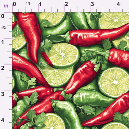 Lime Fiesta Pattern 1 Minky Fabric