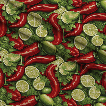 Lime Fiesta Pattern 2 Minky Fabric