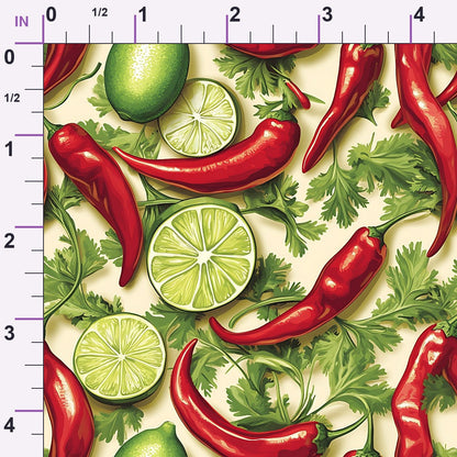 Lime Fiesta Pattern 3 Minky Fabric