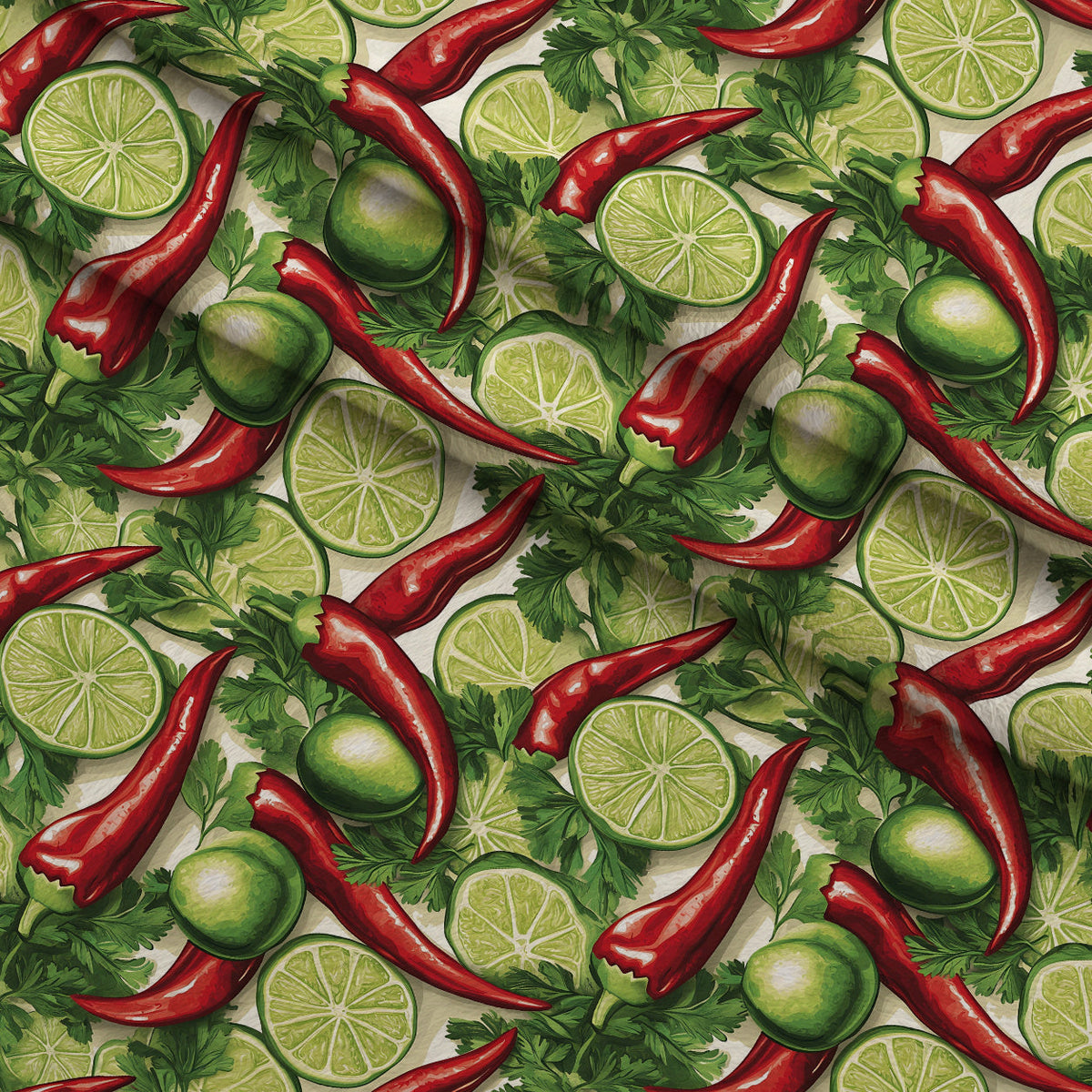Lime Fiesta Pattern 4 Minky Fabric