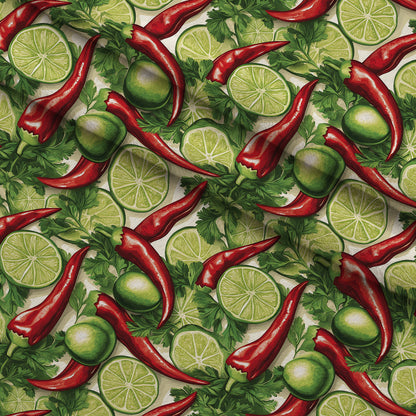 Lime Fiesta Pattern 4 Minky Fabric