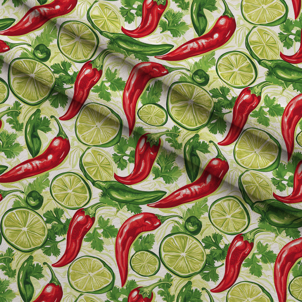 Lime Fiesta Pattern 5 Minky Fabric