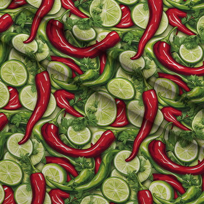 Lime Fiesta Pattern 6 Minky Fabric