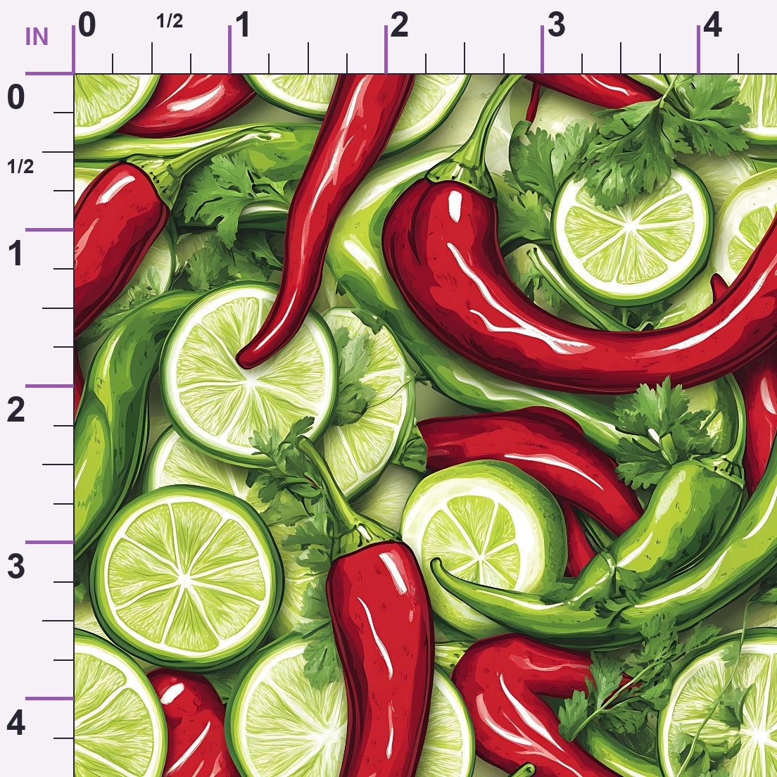 Lime Fiesta Pattern 6 Minky Fabric