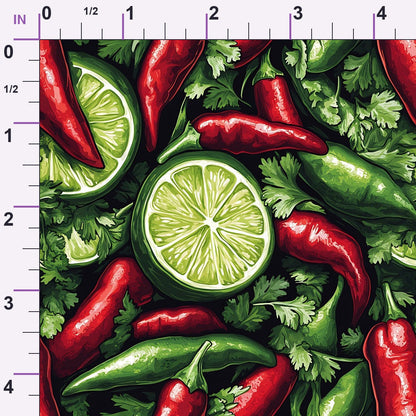 Lime Fiesta Pattern 7 Minky Fabric