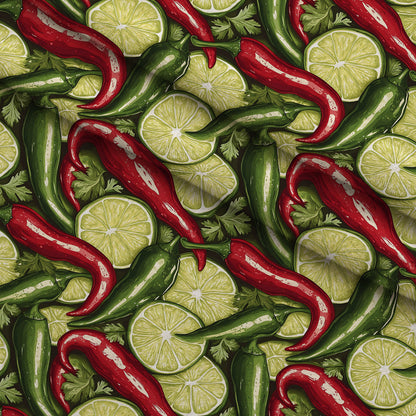 Lime Fiesta Pattern 8 Minky Fabric